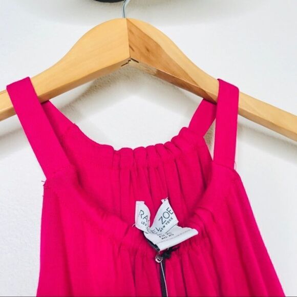 𝅺rachel Zoe Blousen Halter Pink Fuchsia Midi Dress - Picture 10 of 11
